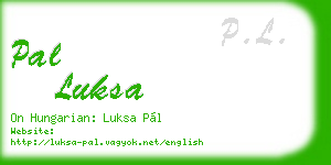 pal luksa business card